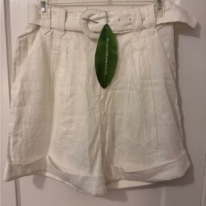 FARM Rio White High Waist Shorts